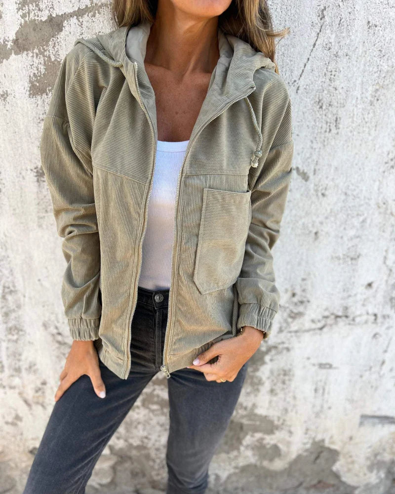 Lotte | Corduroy Zipper Jacket