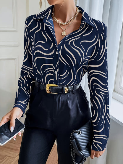 Samara | Blouse met Abstracte Print