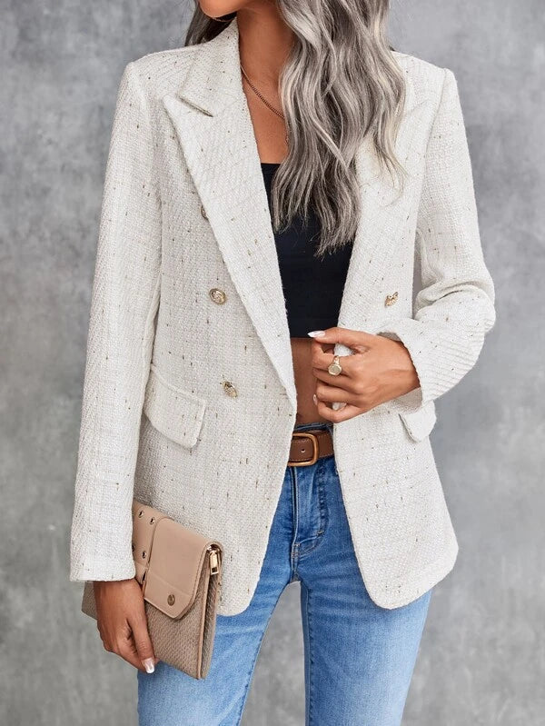 Elegant Stylish Women's Blazer with Double Buttons