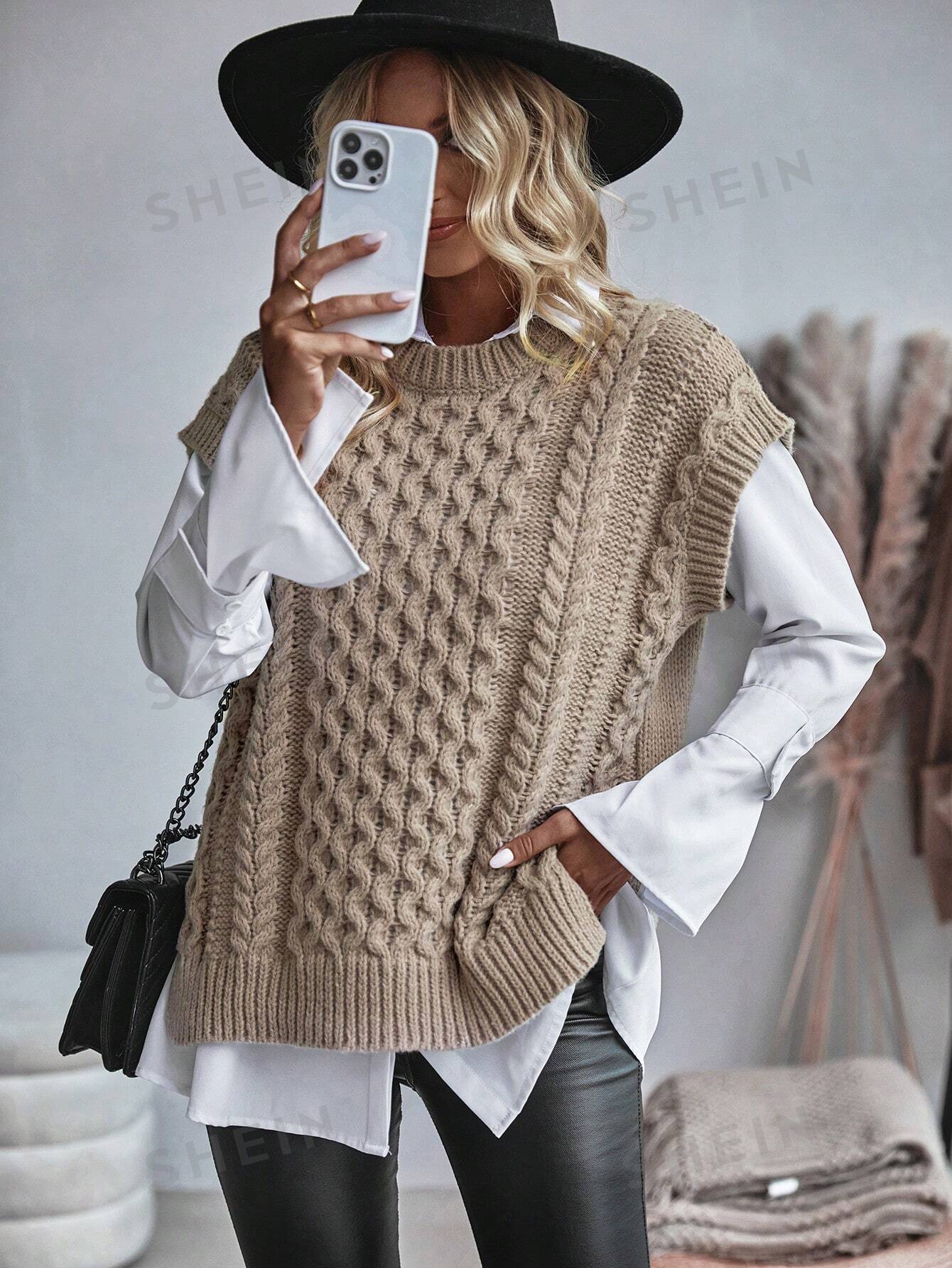 Trendy Comfortabel Dames Gebreid Gilet met Losse Pasvorm