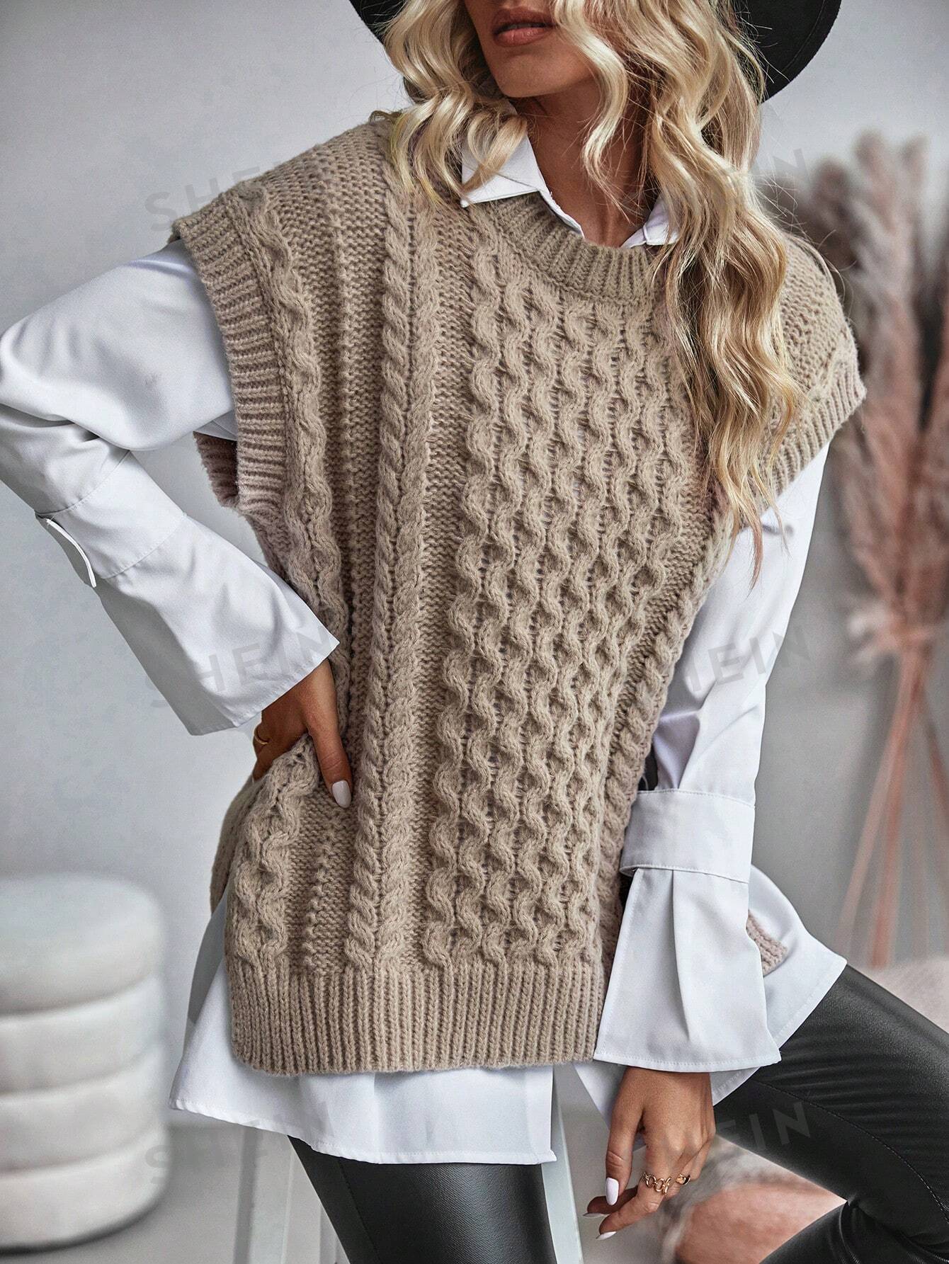 Trendy Comfortabel Dames Gebreid Gilet met Losse Pasvorm