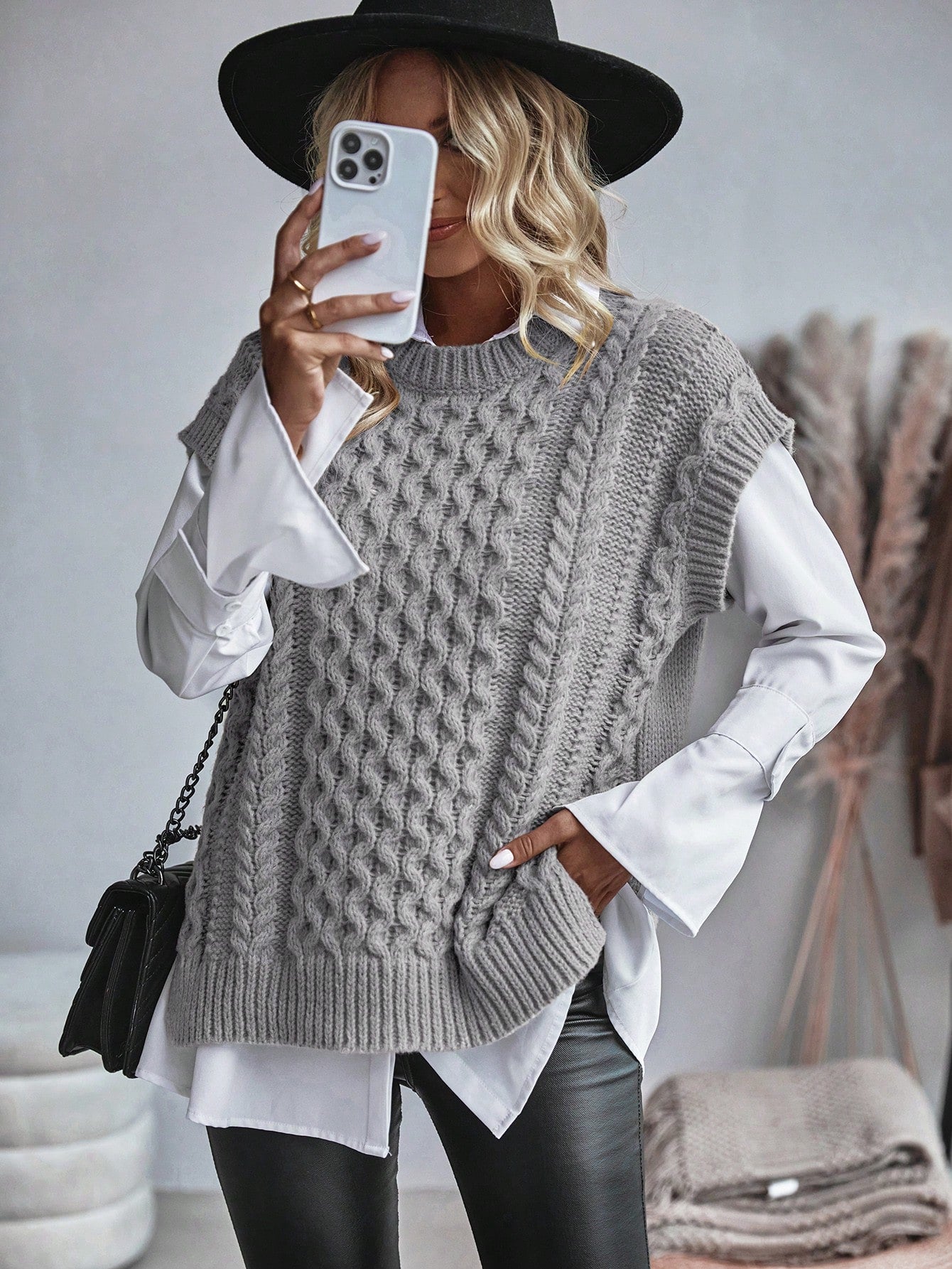 Trendy Comfortabel Dames Gebreid Gilet met Losse Pasvorm