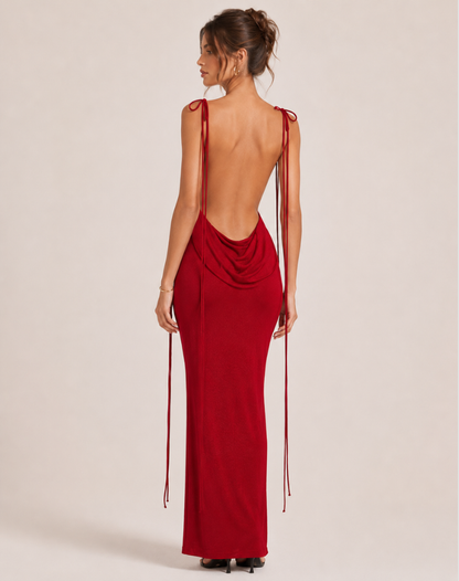 Ohanna | Robe midi élégante à col bénitier