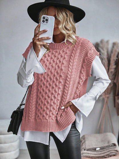 Trendy Comfortabel Dames Gebreid Gilet met Losse Pasvorm