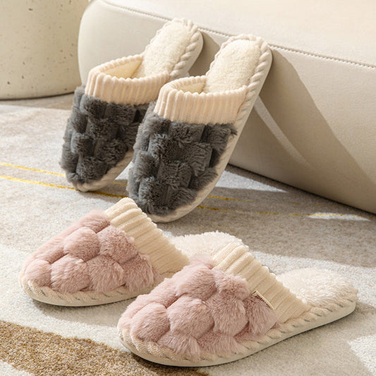 Luxe Comfortabele Dames Pantoffels met Bontvoering