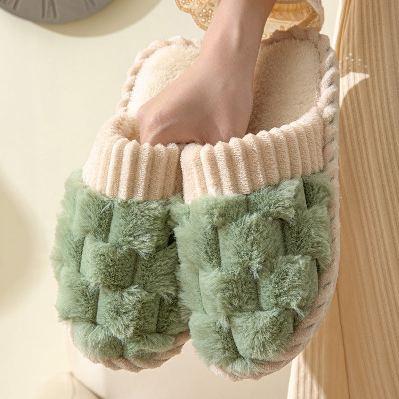 Luxe Comfortabele Dames Pantoffels met Bontvoering