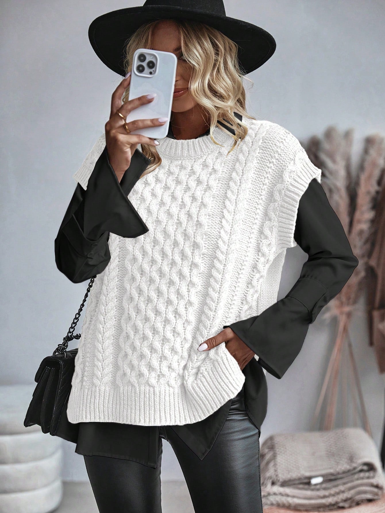 Trendy Comfortabel Dames Gebreid Gilet met Losse Pasvorm