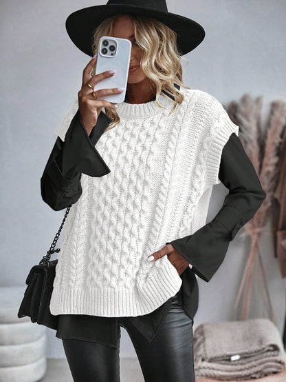Trendy Comfortabel Dames Gebreid Gilet met Losse Pasvorm