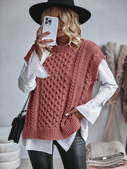 Trendy Comfortabel Dames Gebreid Gilet met Losse Pasvorm