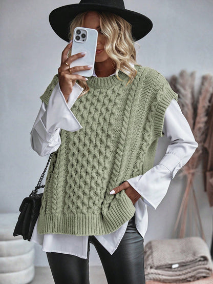 Trendy Comfortabel Dames Gebreid Gilet met Losse Pasvorm