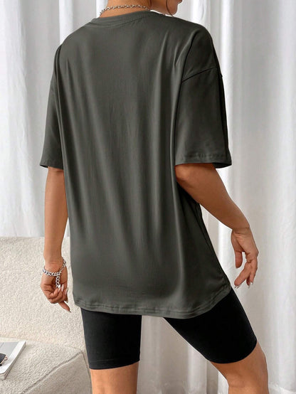 Stijlvolle Oversized Vrouwen T-shirt Met Print