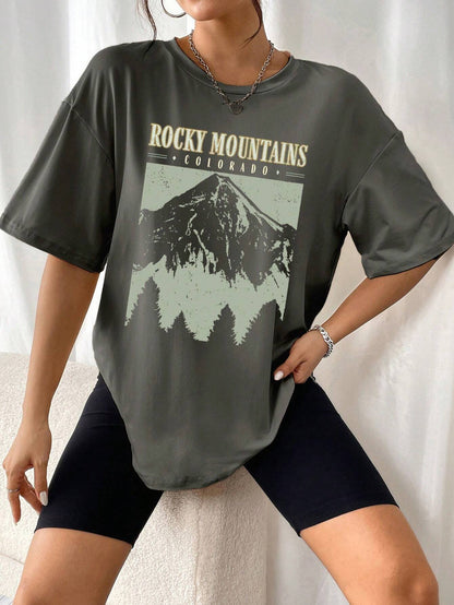 Stijlvolle Oversized Vrouwen T-shirt Met Print