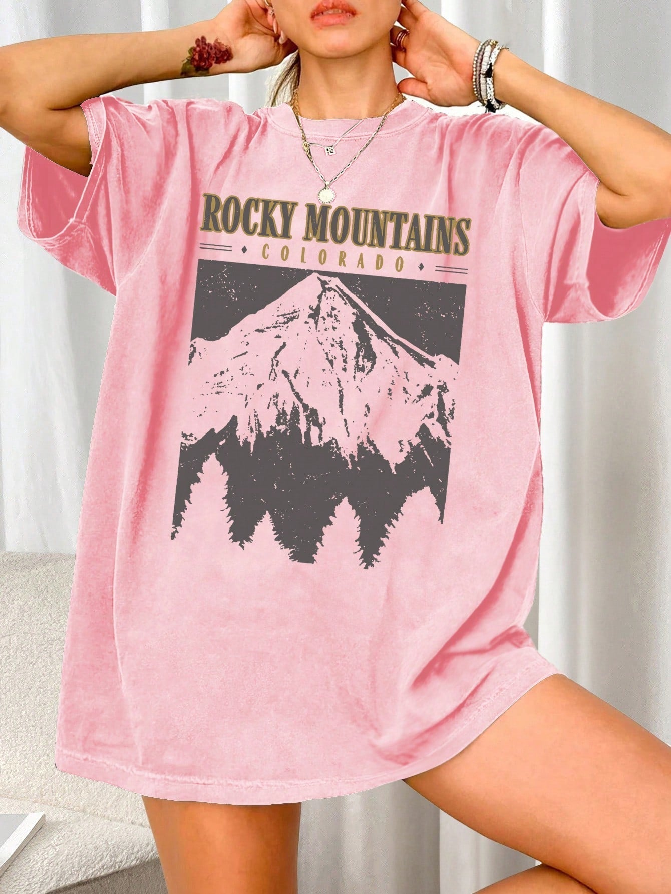 Stijlvolle Oversized Vrouwen T-shirt Met Print