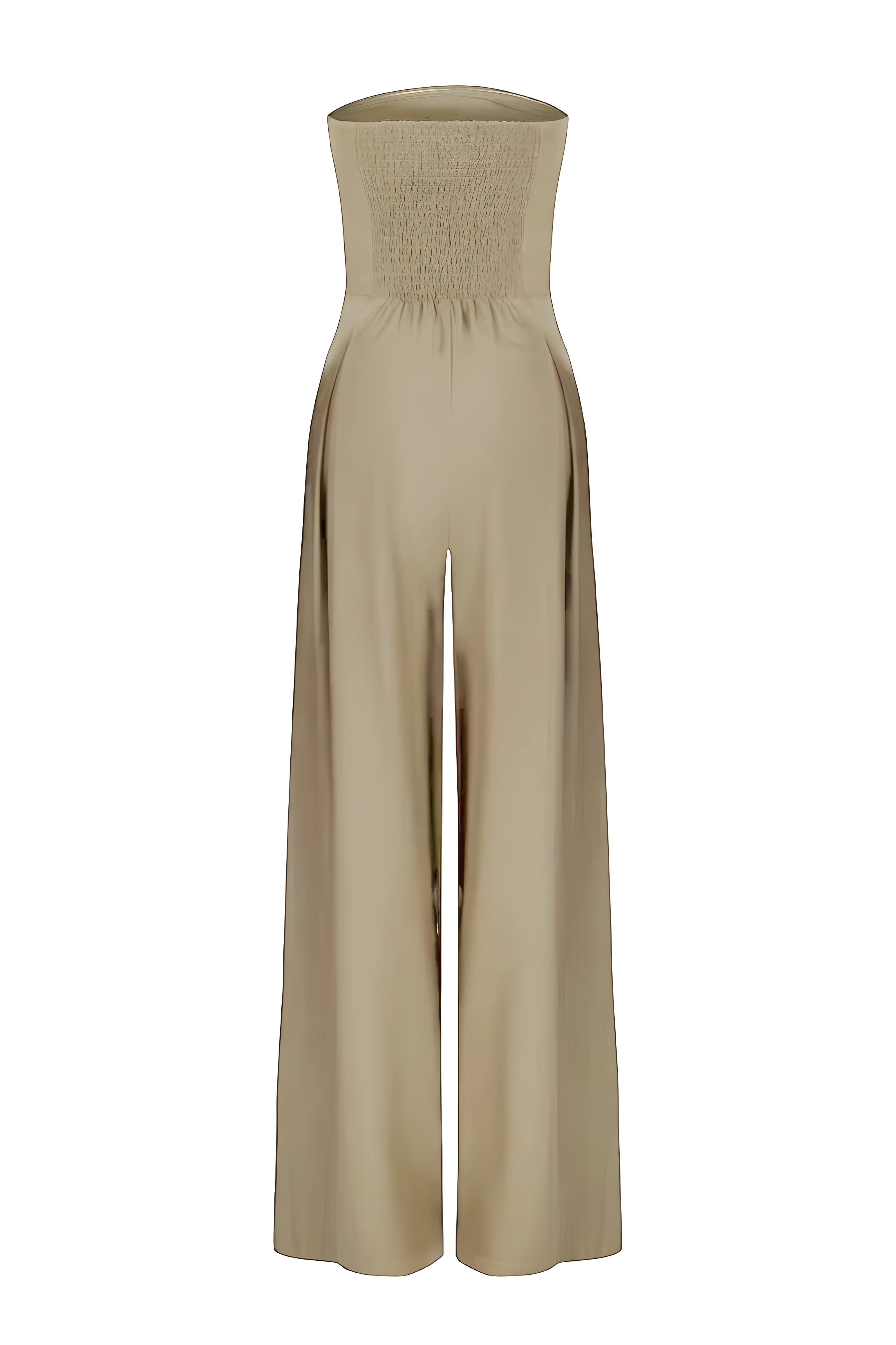 Combinaison bustier chic pour femmes avec taille haute et pantalons larges