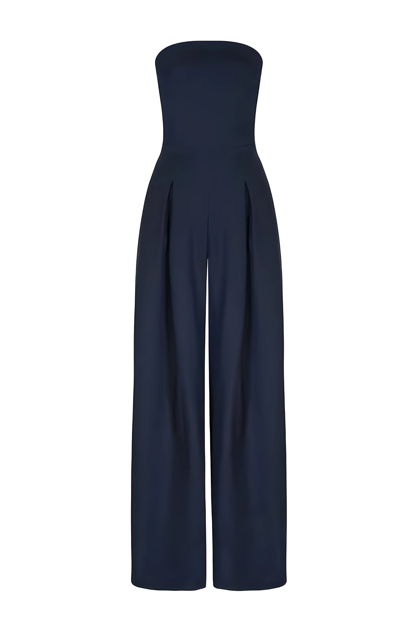 Combinaison bustier chic pour femmes avec taille haute et pantalons larges