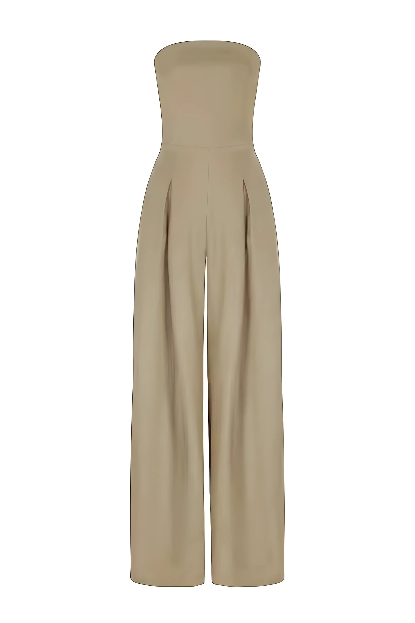 Combinaison bustier chic pour femmes avec taille haute et pantalons larges
