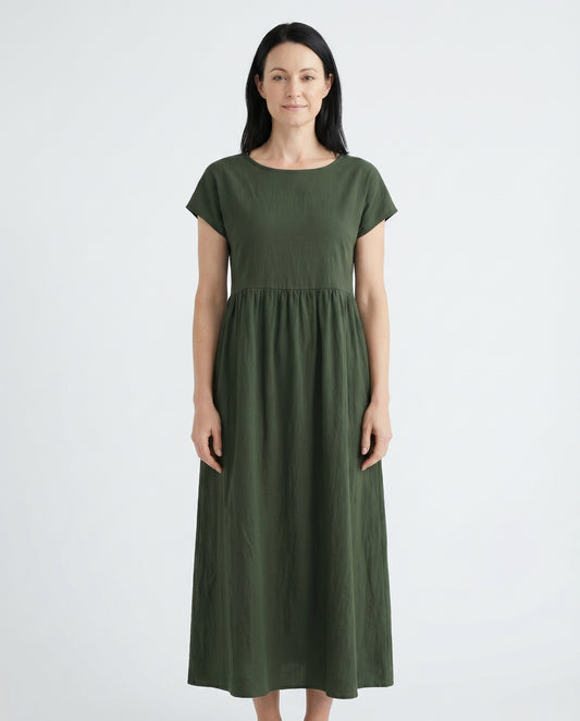 rose-midi-jurk-dames-olijfgroen-1