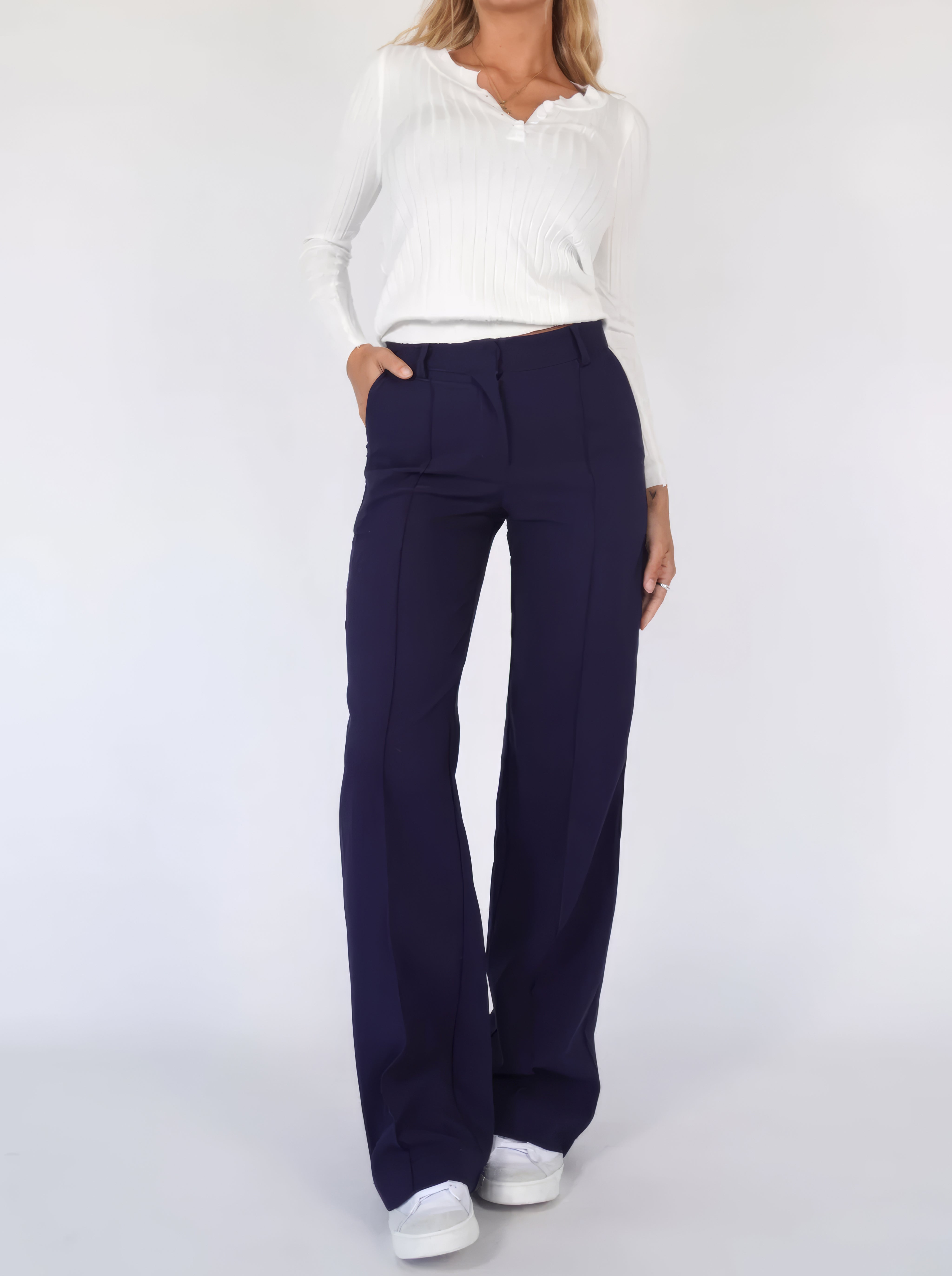 Keny | Tailored Pantalon met Rechte Pijpen