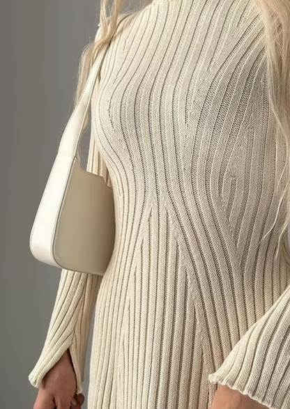 Presleigh | Cozy Ribbed Sweater Dress