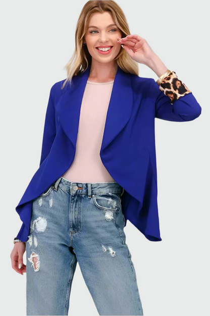 Taura | Casual Blazer met Panterdetail