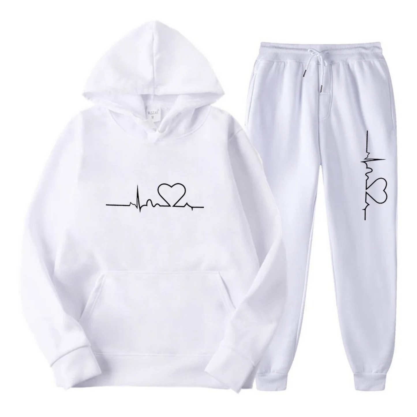 Comfortabele Dames Hoodie Trainingspak Set met Print