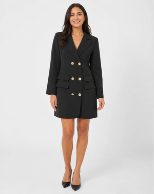 Britany | Robe blazer élégante avec fermeture à boutons dorés