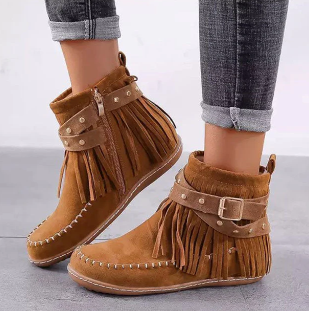 Margo | Suède Fringe Laarzen