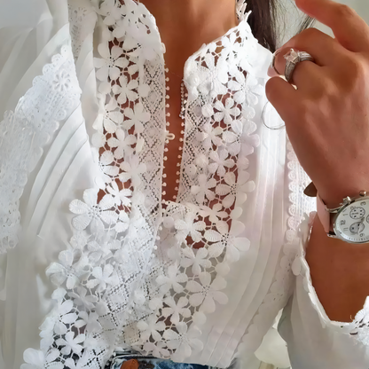 Kinslee | Bloemen Borduursel Blouse