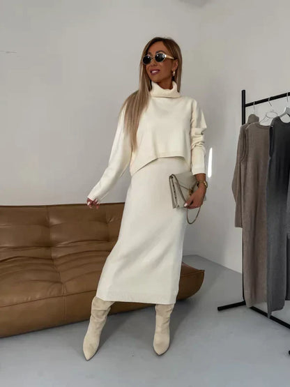 Anouk | Gebreide Turtleneck Jurk