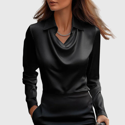 Chique Verfijnde Dames Blouse met Lange Mouwen
