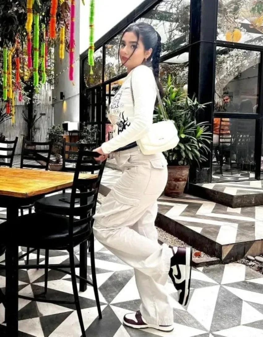 Violette | Cargo Broek met Verstelbare Taille