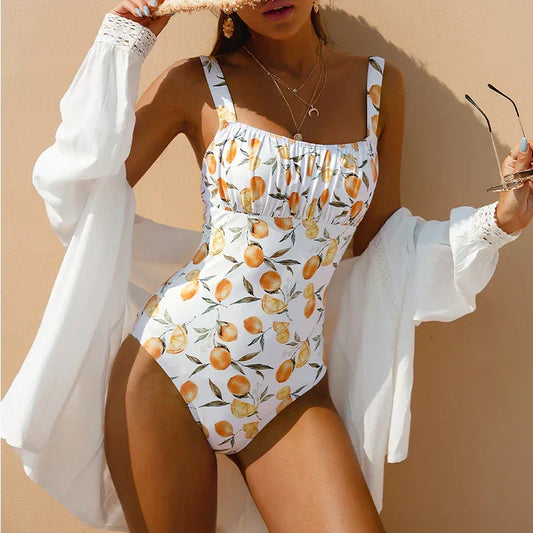 Berenice | Zomerse Badpak met Citroenprint