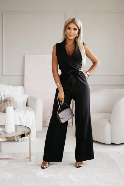 Rowan | Elegante Witte Jumpsuit met Ceintuur