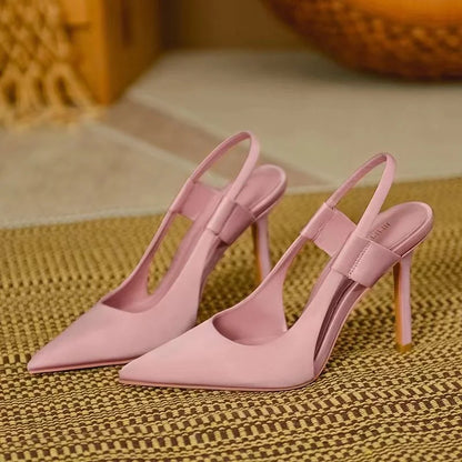 Philia | Puntige Slingback Hakken met Hoge Hak