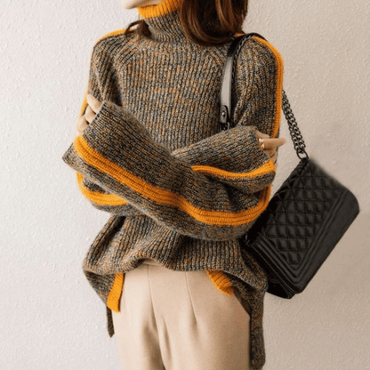 Ravelyn | Melange Knit Turtleneck – Ultra-Soft Cashmere Style