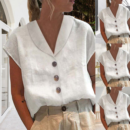 Ileana | Linen Button-Up Top