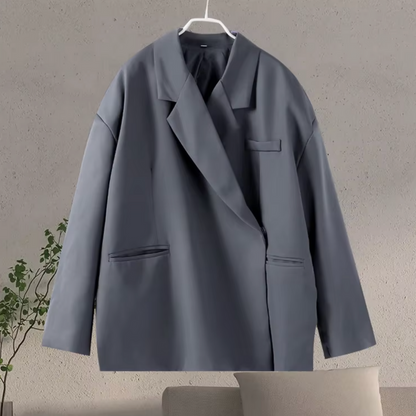 Oversized Trendy Dames Blazer met Lange Pasvorm