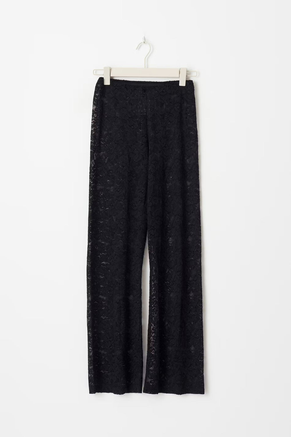 Pantalon élégant de luxe pour femmes avec dentelle et jambes larges