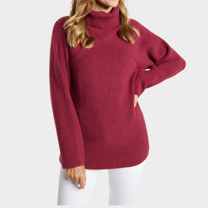 Oversized Warm Women's Turtleneck Sweater with Soft Fabric