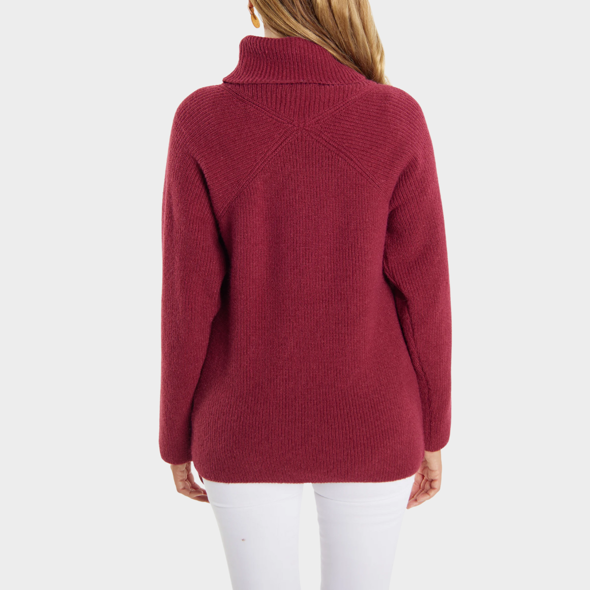 Oversized Warm Women's Turtleneck Sweater with Soft Fabric