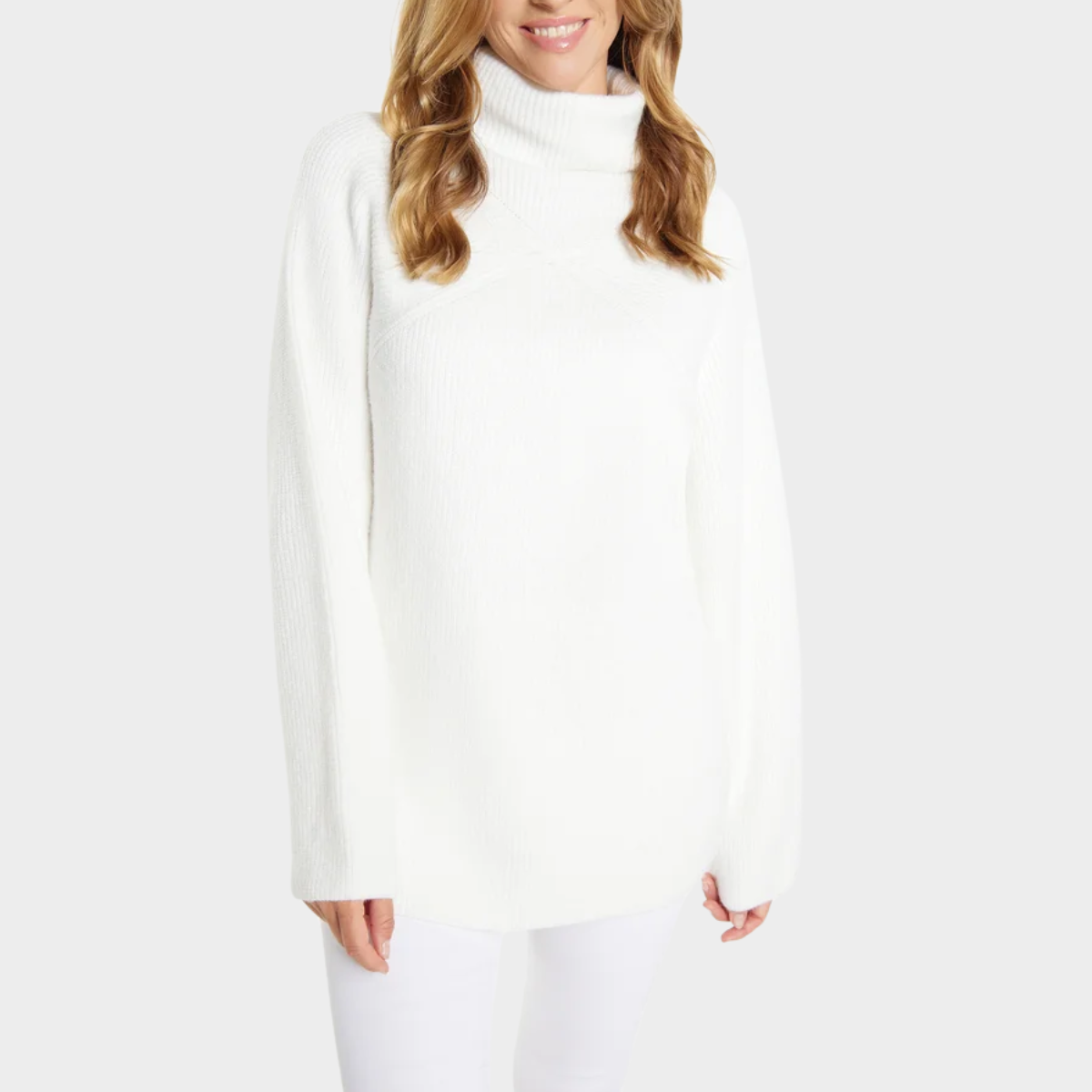 Oversized Warm Women's Turtleneck Sweater with Soft Fabric