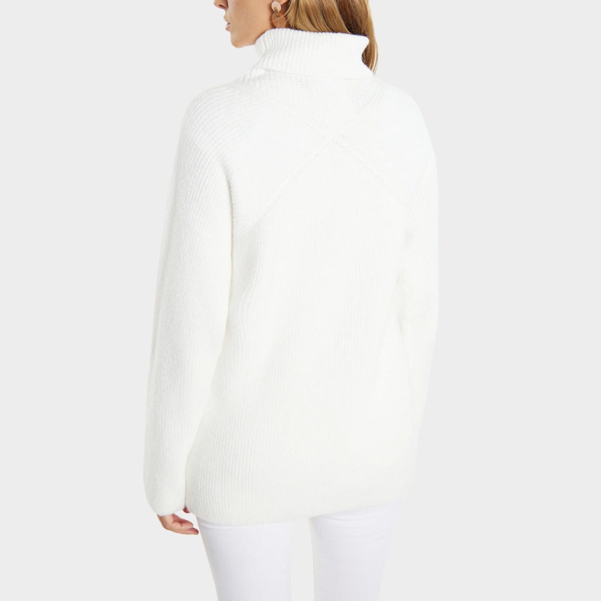 Oversized Warm Women's Turtleneck Sweater with Soft Fabric