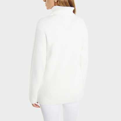 Oversized Warm Women's Turtleneck Sweater with Soft Fabric
