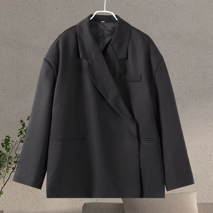 Oversized Trendy Dames Blazer met Lange Pasvorm