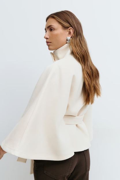 Chique Oversized Dames Mantel Jas met Ceintuur