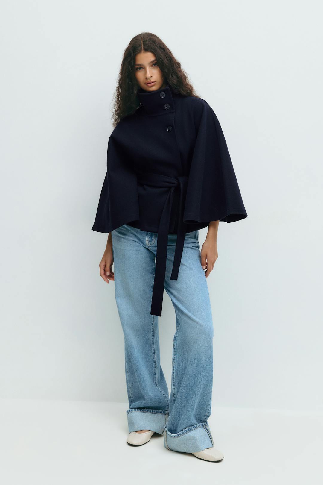 Chique Oversized Dames Mantel Jas met Ceintuur