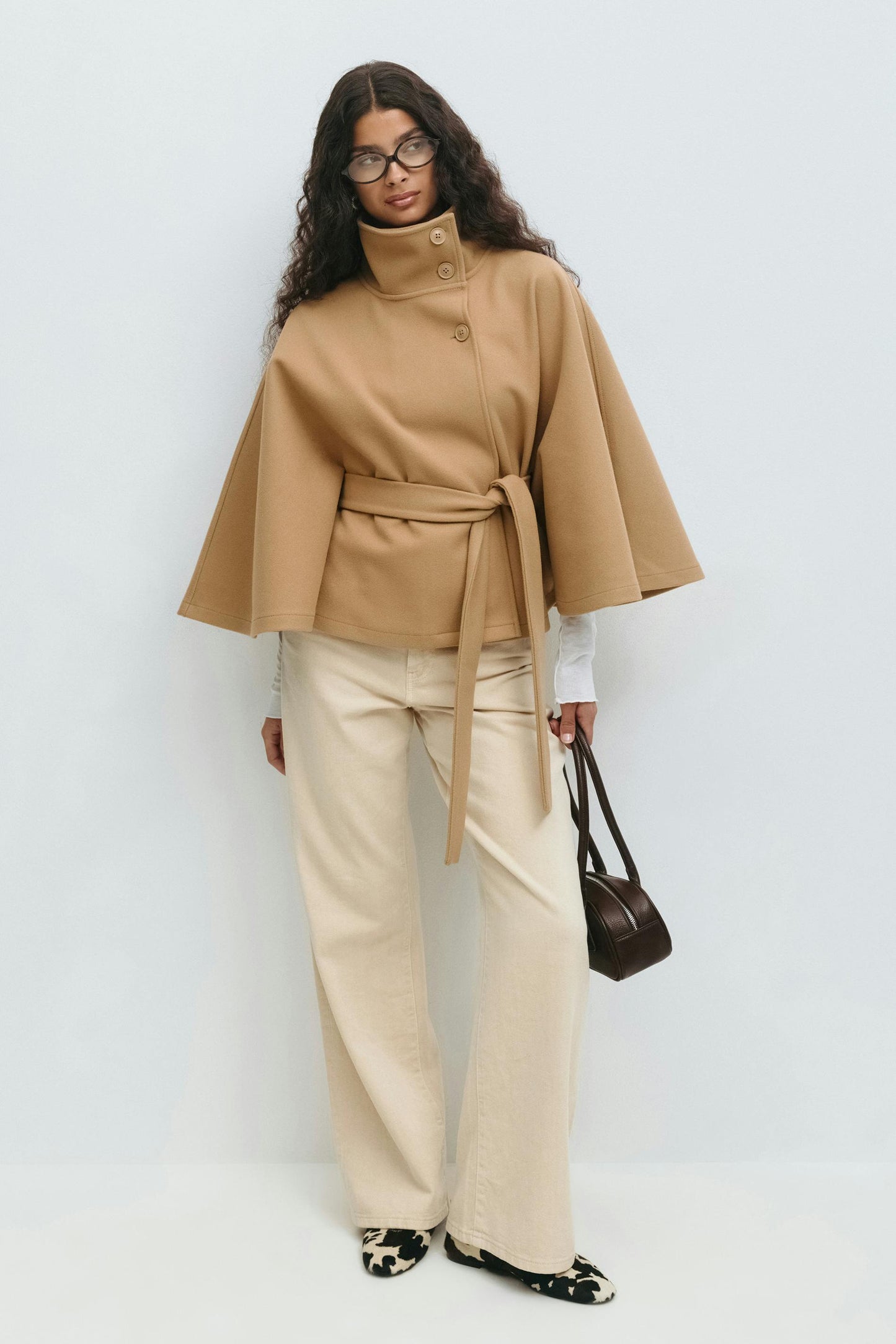 Chique Oversized Dames Mantel Jas met Ceintuur