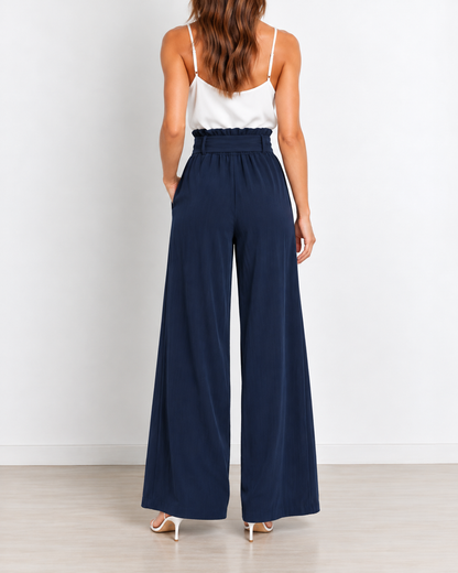 Fenna | High Waist Paperbag Pants with Bow Detail