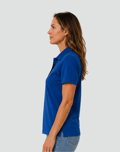 Casual Women's Polo Shirt With Short Sleeves And Button Closure
