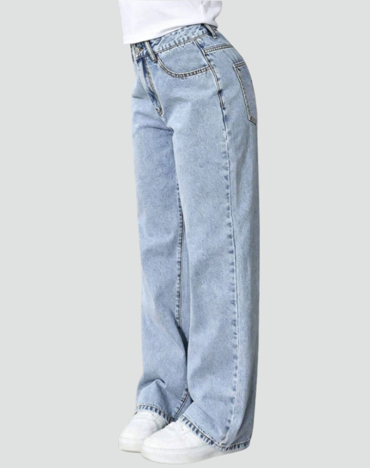 Trendy comfortabele dames denim broek